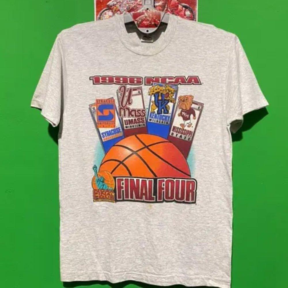Syracuse Umass Kentucky 1996 Ncaa Final Four T Shirt Retro University
